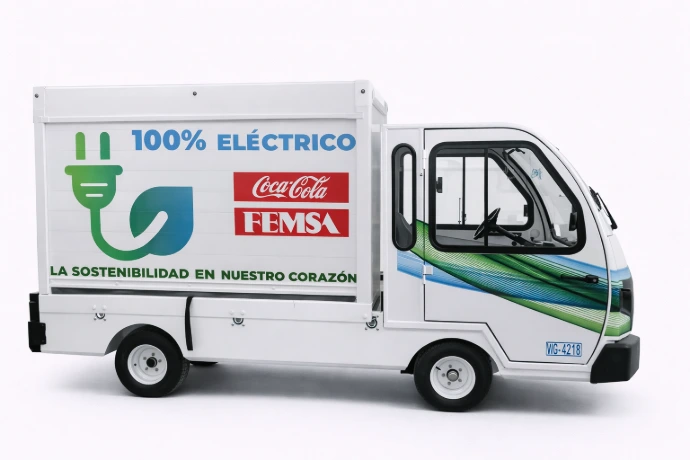 vehículo eléctrico de carga utilizado en flota logística empresarial