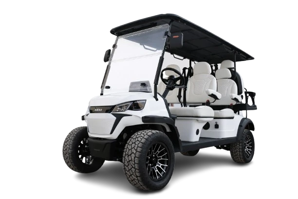 Buggy eléctrico de 4 pasajeros blanco XEM