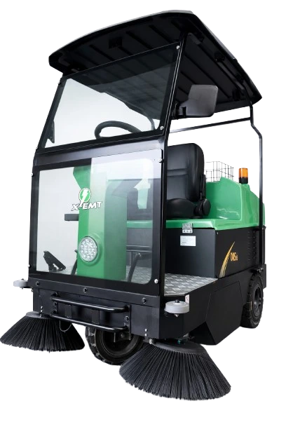 Barredora industrial eléctrica DQS15A con cabina cerrada para naves industriales